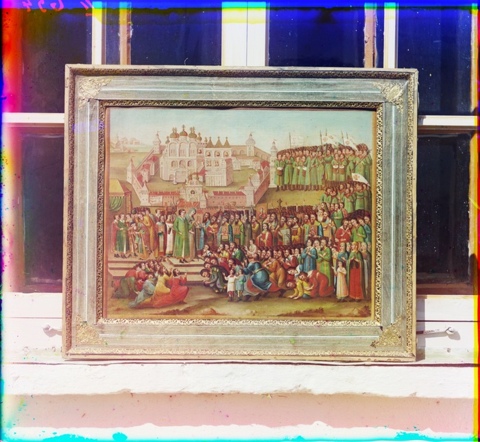 Картина, изображающая коронование Царя Михаила Федоровича. Находится в доме архимандрита