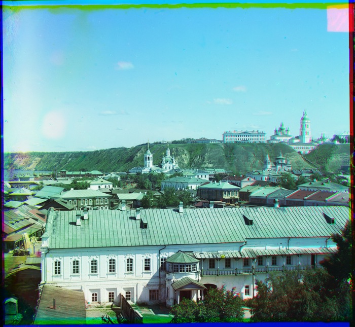 Вид на г. Тобольск с колокольни церкви Преображения Господня при духовной семинарии