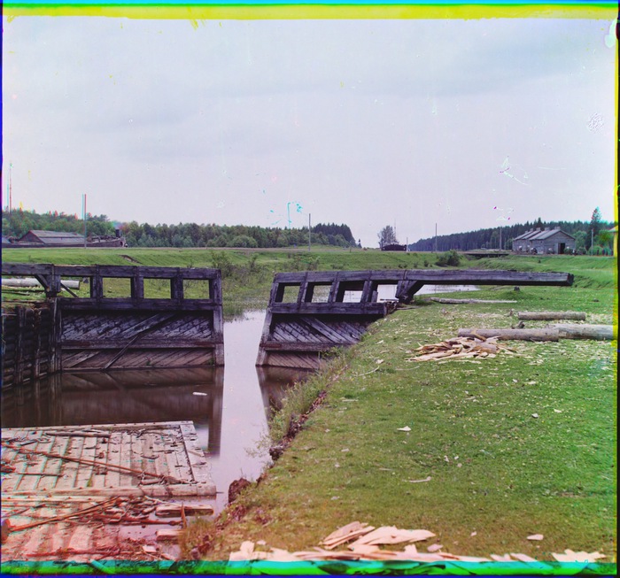 Тип старых шлюзовых ворот. Белозерский канал