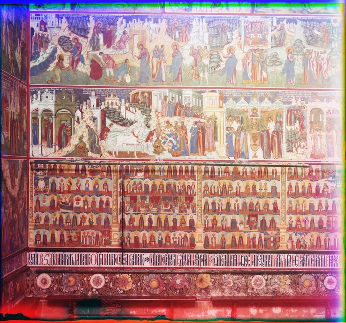 Фреска на левой стороне в церкви Иоанна Предтечи