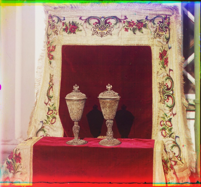 Кубки, из которых пила Императрица Екатерина Великая, посетившая монастырь